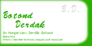 botond derdak business card